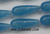 CCN1702 15.5 inches 10*30mm teardrop candy jade beads wholesale