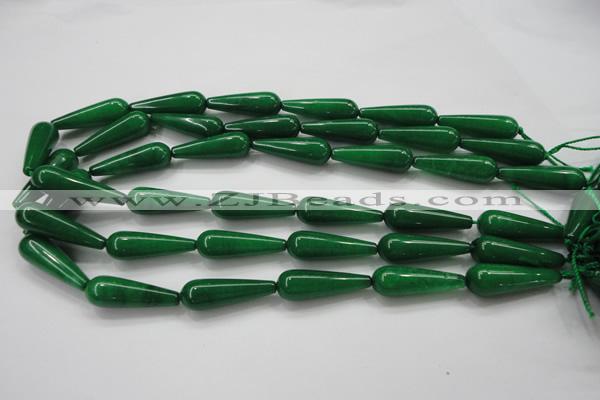 CCN1704 15.5 inches 10*30mm teardrop candy jade beads wholesale
