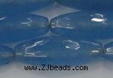 CCN1725 15.5 inches 14*40mm faceted rice candy jade beads