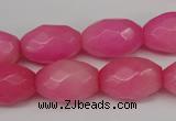 CCN180 15.5 inches 13*18mm faceted rice candy jade beads