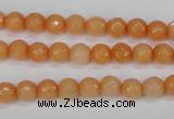 CCN1821 15 inches 6mm faceted round candy jade beads wholesale