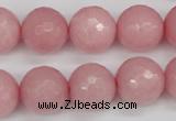 CCN1835 15 inches 14mm faceted round candy jade beads wholesale