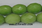CCN184 15.5 inches 13*18mm faceted rice candy jade beads