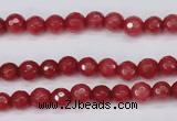 CCN1840 15 inches 4mm faceted round candy jade beads wholesale
