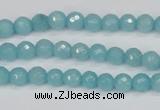 CCN1860 15 inches 4mm faceted round candy jade beads wholesale