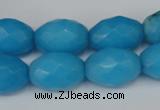 CCN187 15.5 inches 13*18mm faceted rice candy jade beads