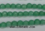 CCN1881 15 inches 6mm faceted round candy jade beads wholesale