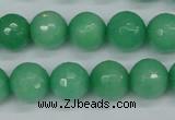 CCN1884 15 inches 12mm faceted round candy jade beads wholesale