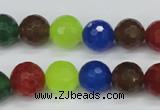 CCN1984 15 inches 12mm faceted round candy jade beads wholesale