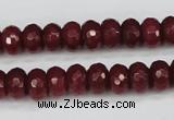 CCN1991 15 inches 6*10mm faceted rondelle candy jade beads wholesale