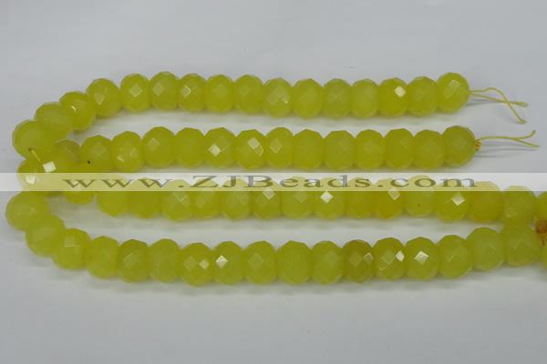 CCN2008 15 inches 12*16mm faceted rondelle candy jade beads wholesale