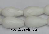 CCN201 15.5 inches 12*22mm faceted teardrop candy jade beads