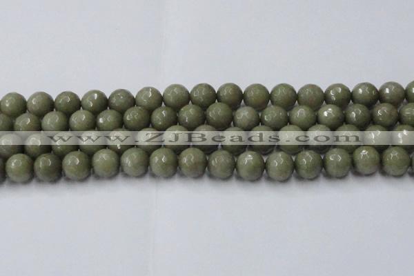 CCN2027 15 inches 14mm faceted round candy jade beads wholesale