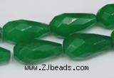 CCN204 15.5 inches 12*22mm faceted teardrop candy jade beads