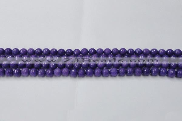 CCN2058 15 inches 6mm faceted round candy jade beads wholesale