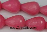 CCN208 15.5 inches 18*25mm faceted teardrop candy jade beads