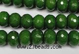 CCN2108 15.5 inches 6*10mm faceted rondelle candy jade beads