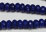 CCN2120 15.5 inches 6*10mm faceted rondelle candy jade beads