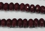 CCN2134 15.5 inches 6*10mm faceted rondelle candy jade beads