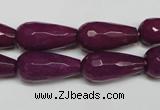 CCN2148 15.5 inches 10*20mm faceted teardrop candy jade beads