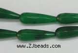 CCN2174 15.5 inches 8*25mm faceted teardrop candy jade beads