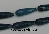 CCN2175 15.5 inches 8*25mm faceted teardrop candy jade beads