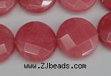 CCN2235 15.5 inches 20mm faceted coin candy jade beads wholesale