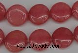 CCN2238 15.5 inches 14mm faceted coin candy jade beads wholesale