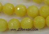 CCN2258 15.5 inches 14mm faceted round candy jade beads wholesale