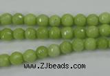 CCN2271 15.5 inches 6mm faceted round candy jade beads wholesale