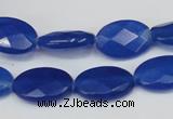 CCN231 15.5 inches 12*18mm faceted oval candy jade beads