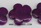 CCN2355 15.5 inches 30mm carved flower candy jade beads wholesale