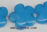 CCN2358 15.5 inches 30mm carved flower candy jade beads wholesale