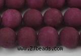 CCN2405 15.5 inches 4mm round matte candy jade beads wholesale