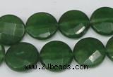 CCN242 15.5 inches 15mm faceted coin candy jade beads wholesale