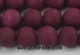 CCN2445 15.5 inches 8mm round matte candy jade beads wholesale