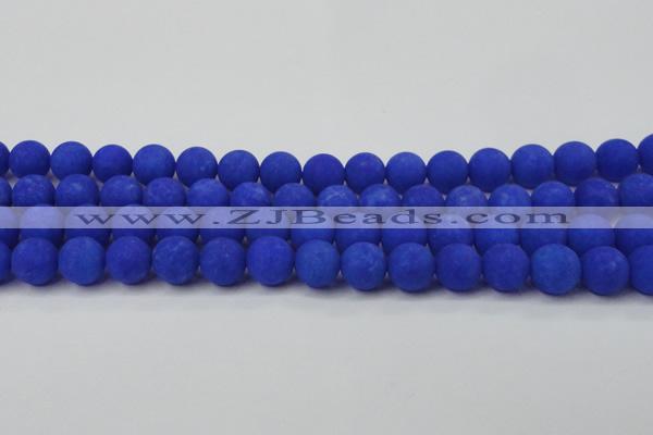 CCN2453 15.5 inches 8mm round matte candy jade beads wholesale