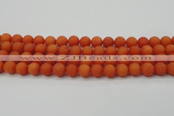 CCN2487 15.5 inches 12mm round matte candy jade beads wholesale