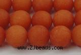 CCN2507 15.5 inches 14mm round matte candy jade beads wholesale