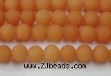 CCN2515 15.5 inches 4mm round matte candy jade beads wholesale