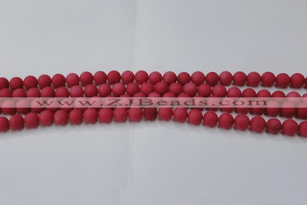 CCN2531 15.5 inches 8mm round matte candy jade beads wholesale