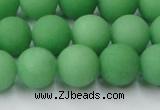 CCN2541 15.5 inches 14mm round matte candy jade beads wholesale