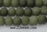 CCN2544 15.5 inches 6mm round matte candy jade beads wholesale