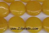 CCN2607 15.5 inches 18mm flat round candy jade beads wholesale