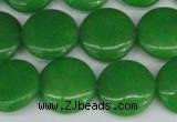 CCN2609 15.5 inches 18mm flat round candy jade beads wholesale