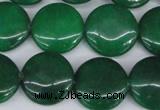 CCN2610 15.5 inches 18mm flat round candy jade beads wholesale