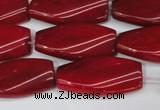 CCN2617 15.5 inches 15*30mm twisted rectangle candy jade beads