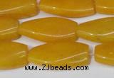 CCN2619 15.5 inches 15*30mm twisted rectangle candy jade beads