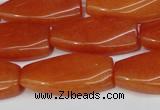 CCN2620 15.5 inches 15*30mm twisted rectangle candy jade beads