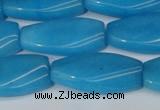 CCN2622 15.5 inches 15*30mm twisted rectangle candy jade beads